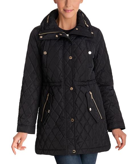 michael kors hooded quilted anorak coat|hooded anorak coat macy's.